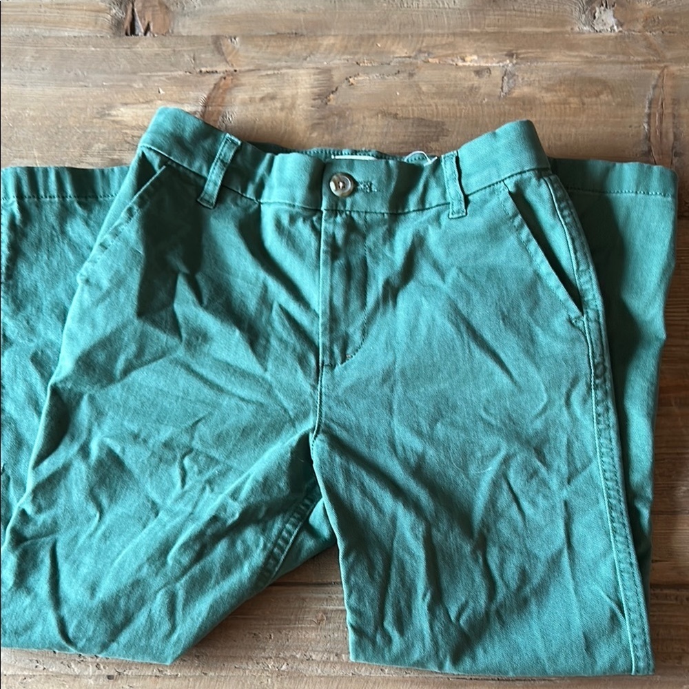 Crewcuts Green Chinos Lightweight Cotton Blend